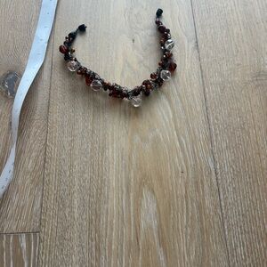 Beaded Bracelet in Brown and Amber